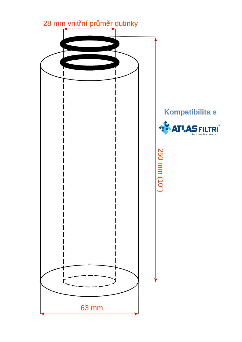 Uhlíkový filtr - PVF-DF-BX-1µm-10" palců