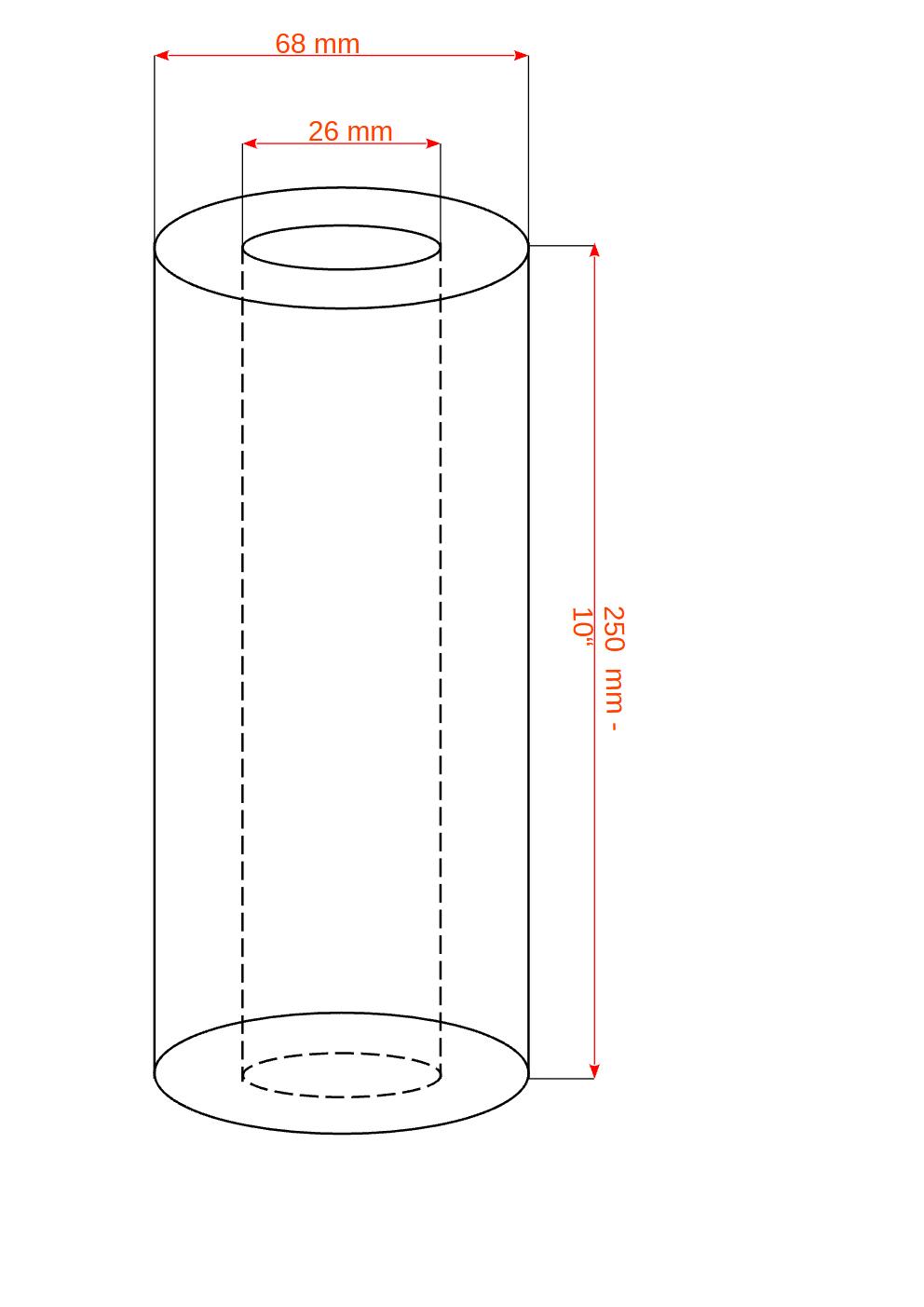 Uhlíkový filtr - PVF-AU-SX-10-µm - 250mm