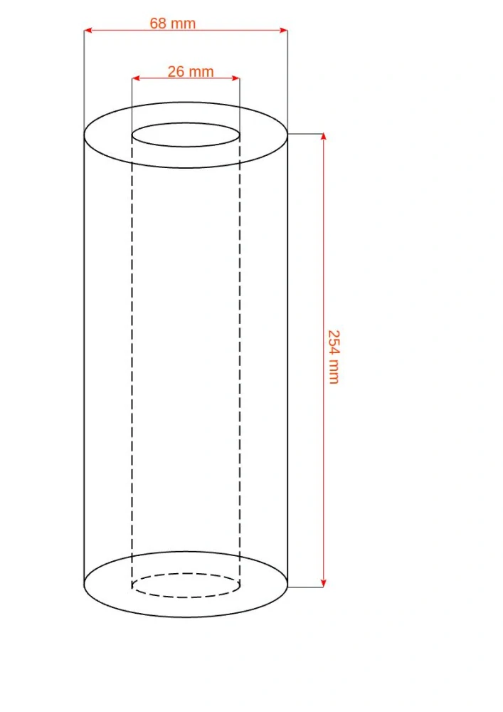 Uhlíkový filtr - PVF-AU-SX-5-µm - 254mm = 10" palců x 2,5"